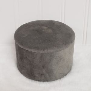 Mark & Graham Small round velvet trinket box
